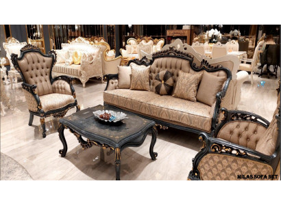 Souprava sedací soupravy 3+1+1 GARNITUR80 Garnitur Set Pohovka Křesla LUXURY Sofa