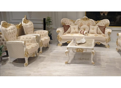Sofa Garnitur Sofa sada 3+1+1 křeslo sedačka skupina luxusní látková nová