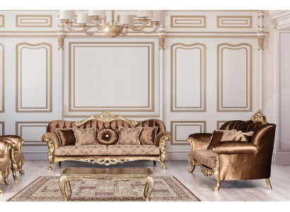 Sofa set 3+3 seater luxury suite sofa sofas set baroque living room