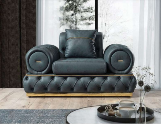 Sofa set 3+3+1 sedadlo set sedací souprava pohovka křeslo pohovky kůže luxus Chesterfield