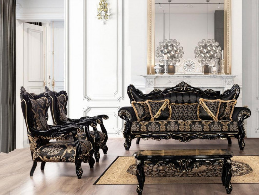 Sofa set 3+1+1 sedadlo Pohovka Křeslo Pohovky Luxus set Tkanina Obývací pokoj nábytek