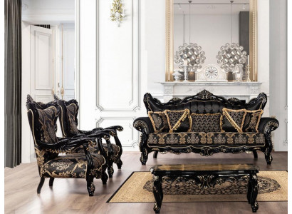 Sofa set 3+1+1 sedadlo Pohovka Křeslo Pohovky Luxus set Tkanina Obývací pokoj nábytek