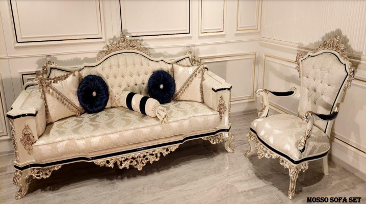 Luxusní garnitura pohovky 3+1 sedací soupravy Pohovka Pohovky Křesla Látka Obývací pokoj Nové