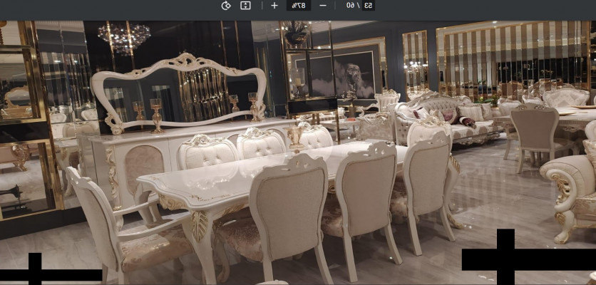 Nastavení 8x židlí židle židle Nastavení dřeva Luxus Esszimmer Stil Barock Gruppe