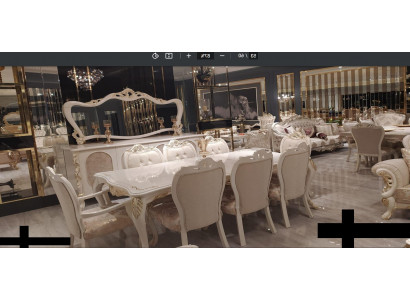 Nastavení 8x židlí židle židle Nastavení dřeva Luxus Esszimmer Stil Barock Gruppe