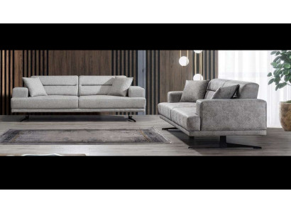 Sofa set 3+3 místná sestava pohovky kůže polstrování designové sedadlo moderní.