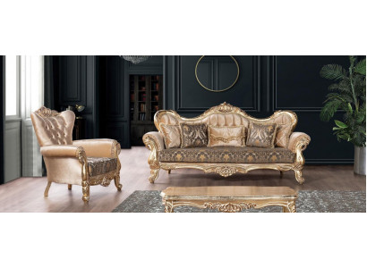 Luxusní sedací souprava 3+1 křeslo souprava pohovky sedací soupravy látkové obývacího pokoje nové