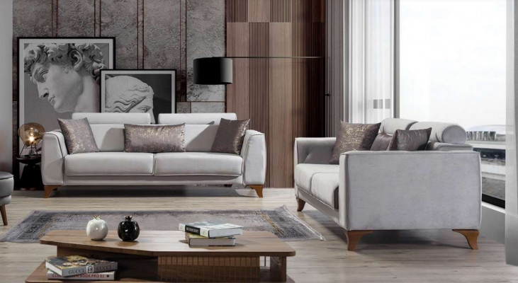 Luxus kožená sedací souprava 3+3 sedadla Design pohovky Pohovka Polstrování Design