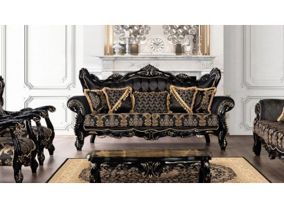 Couch Sitz Dreisitzer Sofa 3 Sitzer Sofas Sessel Stoff Barock Rokoko Möbel 232cm Pohovka Sedadlo Třísedák Pohovka 3 Místná Křesla Tkanina Baroko Rokoko Nábytek 232cm