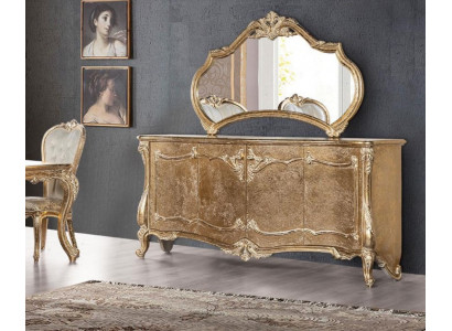 Set komoda s zrcadlem, sestava komod dřevo skupina sideboard nábytek baroko