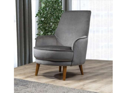 Křeslo sedadlo Moderní design Obývací pokoj Potah jednosedu Šedá Styl Luxus