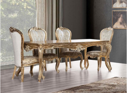 Barokní jídelní židle židle opěrka dřevo luxusní jídelna barokní látka styl židle