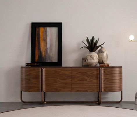 Hnědý luxusní dřevěný komod Moderní skříň nábytek Konzole do obývacího pokoje