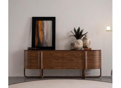 Hnědý luxusní dřevěný komod Moderní skříň nábytek Konzole do obývacího pokoje