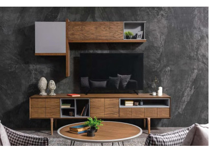 Moderní dřevěný televizní stolek luxusní RTV obývací komoda konzole Sideboard