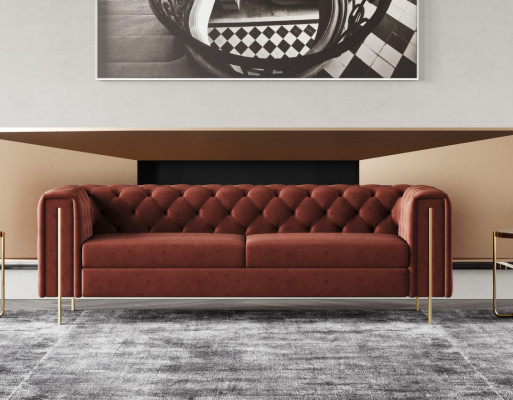 Sofa set s polštářem 4 kusy, luxusní obývací pokoj.