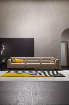 Sofa 4miestná kožená sedacia súprava Luxus Design Beige Luxus výplne Štvormiestna xxl