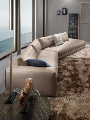 Kůžená sedací souprava rohová Prianera Sofa Pohovky Italský nábytek Sofy