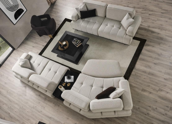 Obývací pokoj set rohová sedací souprava L-forma 3místná pohovka sedací souprava nábytek pohovky