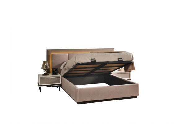 Ložnice, sada postelí 2x noční stolky, šatní skříň, luxusní, nová, 4dílná.