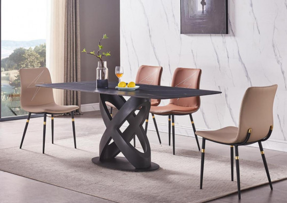 Luxus Moderní kamenný jídelní stůl Nábytek Stůl Stoly Jídelna Design Kuchyň Nový