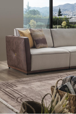 Luxus rohová sedací souprava L tvaru velká pohovka rohová obývací pokoj polyester moderní látková nová