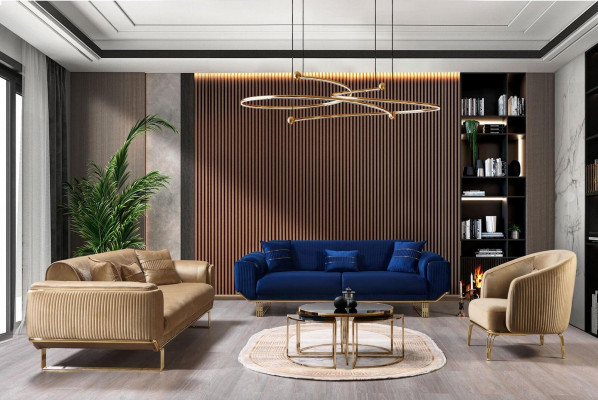 Sofa set 3+3+1 sedadlo Moderní sedací souprava pro obývací pokoj Luxusní sestava Nová