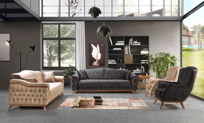 Set 4 kusů sedací soupravy 3311 dvousedadlová sedací souprava Sofa Moderní design Sofas