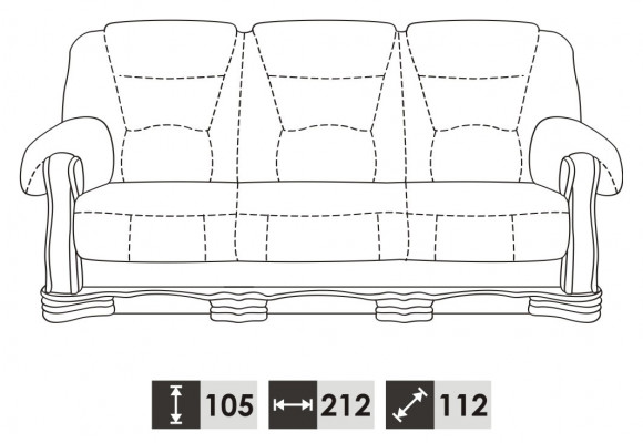 Sofa set 3+2 místný Klasická obývací sestava Pohovky Sofy Polstry