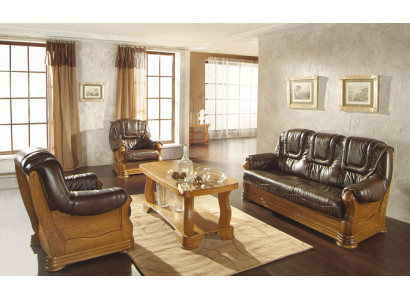 Obývací pokoj kůží couch Sofa set 3 + 2 míst a křeslo Couch sedadlo polštář