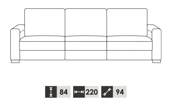 Návrh sady sedací soupravy 3+2 se sedadly, moderní pohovky s čalouněním.
