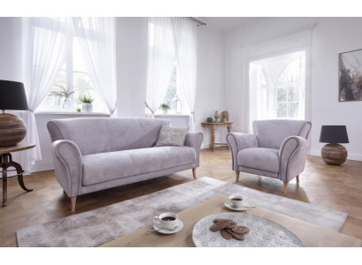 Sofa set 3+1 místné pohovky couch polstrování Set klasických gaučů látkový