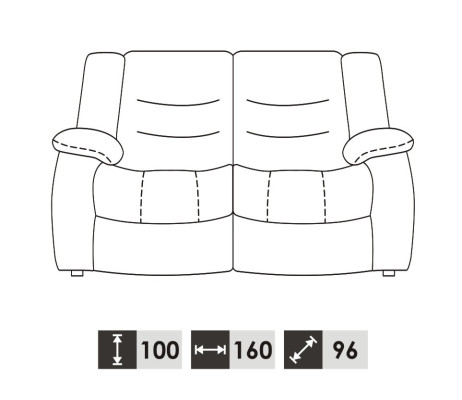 Kino Couch Dreisitzer Couch 2 Sitzer Polster Sofa Leder Sofas Couchen