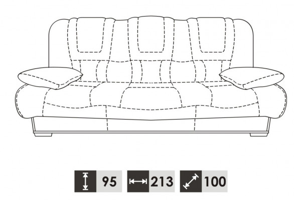 Sofa 3místná designová sedací souprava kožená relaxační moderní třísedák nová