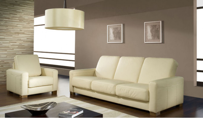 Sofa set 3+1+1 sedáků Design pohovky Polštáře Pohovky Kožené Relaxační Moderní