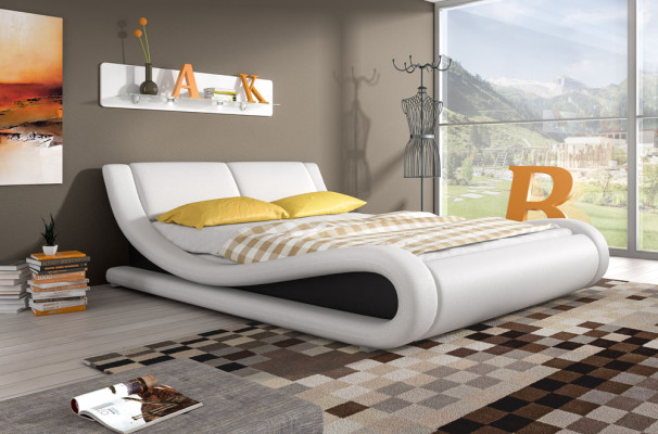 Polsterbett Betten Bett Polster Kunstleder Designer Hotel Doppel Luxus Design
