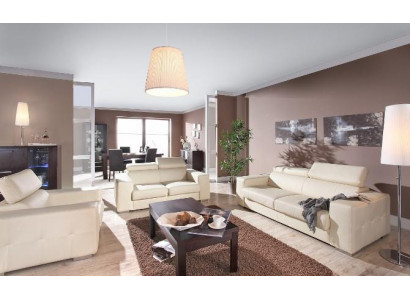 Sofaová souprava 3+1 kožených sedaček, designové pohovky, čalouněné gauče, kožené dekorace a relaxační prvky