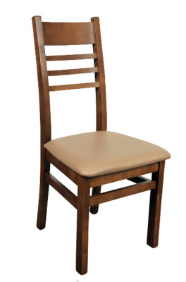 Sessel Stuhl Design Holz Polster Moderne Stühle Gastro Esszimmer 100% Leder