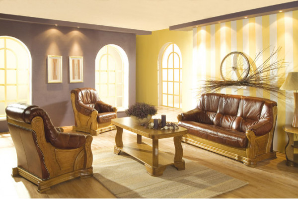 Sofa set 3+2 sedadla Klasická obývací sestava Pohovky Sedací Soupravy Nový