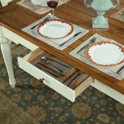 Designer nábytek do jídelny 8 kusů. Sada stolu, židlí, komody, skříně skupina setu