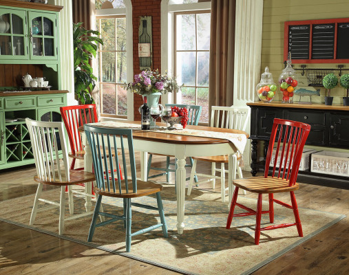 Luxus jídelní stůl 4 židle sestava jídelního pokoje Klasický stolek 7dílná sestava židlí