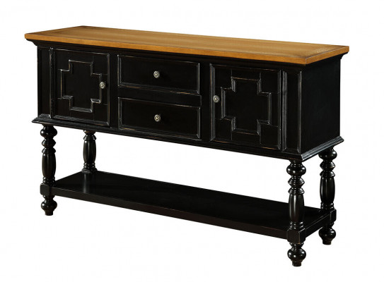 Komoda Kredence Konzole Dřevo Skříň Šatník Sideboard Design Nábytek Černý