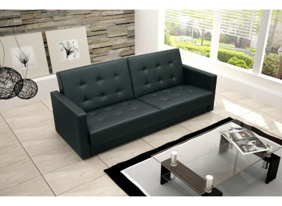 Rozkládací pohovka s funkcí postele 3-sedadlová nová textilní sada prádelníků