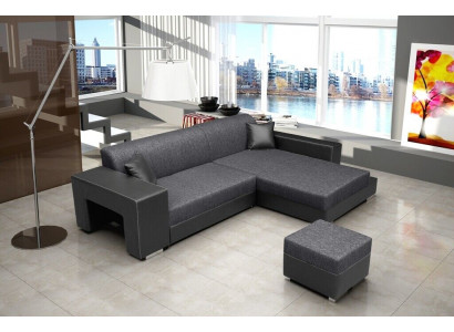 Rozkládací rohová pohovka gauč s funkcí lůžka polstrovaná sedací souprava s funkci spaní Nová