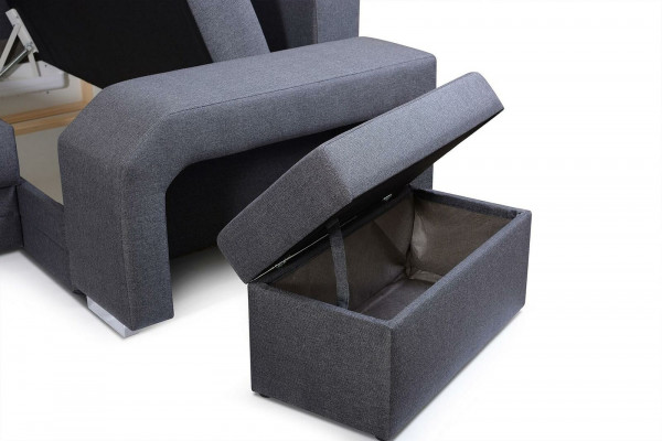XXL obývací souprava Rozkládací pohovka Pohovka Kožený nábytek Designer U-Forma Ráno Nový