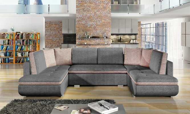 XXL obývací souprava rohová sedací souprava Pohovka Čalouněný nábytek Rok Sedací souprava Designér Nový Látka