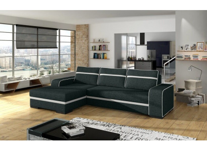 Pohovka rozkládací rohová sedací souprava polstr gumička funkcí spaní funkcí poste.