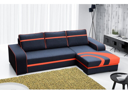 Rozkládací pohovka rohová sedací souprava s funkcí postele a polstrováním - Moderní sestava s funkcí spaní NOVÁ.