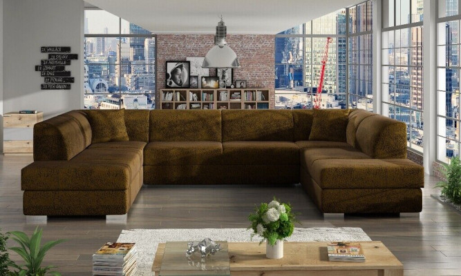 XXL Wohnlandschaft Ecksofa Couch Polster Garnitur Ecke Designer U-Form Neu Sofa