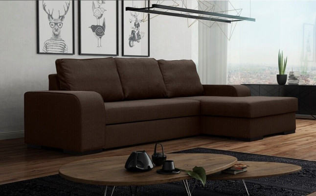 Rohová pohovka Rozkládací gauč Pohodlná sedačka S funkcí lůžka Nový Spací funkce